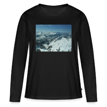 Wunderschöne Schweizer Berge - Frauen Premium Bio Langarmshirt - Schwarz - Vorne - Julia (174cm)