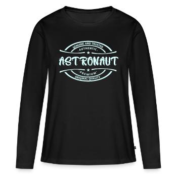 Astronaut Love - Astronautes - T-shirt manches longues Premium bio Femme - noir - Devant - Julia (174cm)