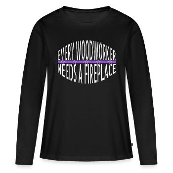 casque de sécurité dictons d’anniversaire dictons drôles - T-shirt manches longues Premium bio Femme - noir - Devant - Julia (174cm)