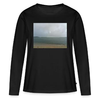 Meerblick Horizont - Frauen Premium Bio Langarmshirt - Schwarz - Vorne - Julia (174cm)