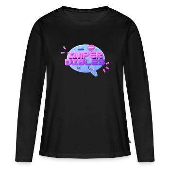 3D - Frauen Premium Bio Langarmshirt - Schwarz - Vorne - Julia (174cm)
