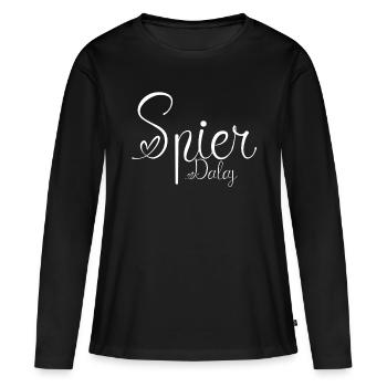 Spirda... Polnischer Text - Frauen Premium Bio Langarmshirt - Schwarz - Vorne - Julia (174cm)