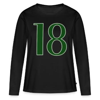 18 Birthday Congratulations - Women's Premium Organic Long Sleeve Shirt - black - Front - Julia (174cm)