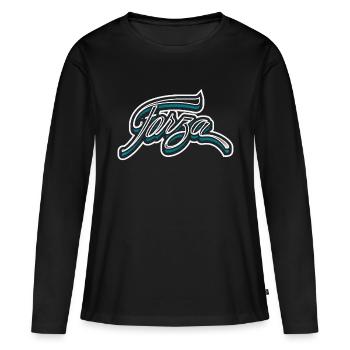 Puissance et force - T-shirt manches longues Premium bio Femme - noir - Devant - Julia (174cm)