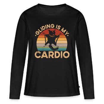 Gliding Cardio Sugar Glider Owner Sugar - Women's Premium Organic Long Sleeve Shirt - black - Front - Julia (174cm)
