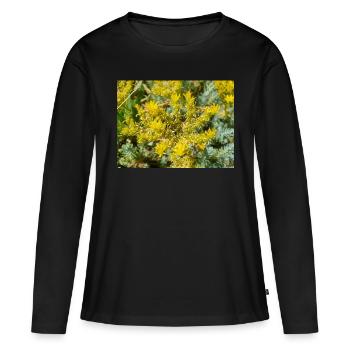 goldmoss stonecrop aussi mossy stonecrop Sedum acre - T-shirt manches longues Premium bio Femme - noir - Devant - Julia (174cm)