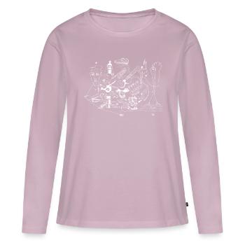 Design: Past Present - Women's Premium Organic Long Sleeve Shirt - dusky pink - Front - Julia (174cm)