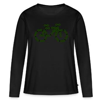 bicyclette - T-shirt manches longues Premium bio Femme - noir - Devant - Julia (174cm)