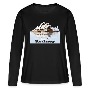 Sydney, une ville cosmopolite sur la côte australienne - T-shirt manches longues Premium bio Femme - noir - Devant - Julia (174cm)