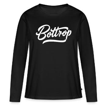 Bottrop - T-shirt manches longues Premium bio Femme - noir - Devant - Julia (174cm)