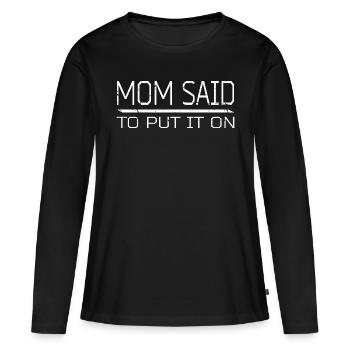 Snug & Sassy: Mamas modische Laune - Frauen Premium Bio Langarmshirt - Schwarz - Vorne - Julia (174cm)