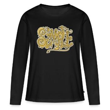 Graff Simple - T-shirt manches longues Premium bio Femme - noir - Devant - Julia (174cm)