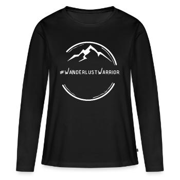 Wanderlust Warrior - Pour les amateurs d’aventure - T-shirt manches longues Premium bio Femme - noir - Devant - Julia (174cm)