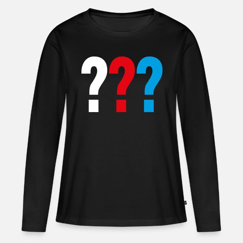 Die Drei ??? Logo - Frauen Premium Bio Langarmshirt - Schwarz