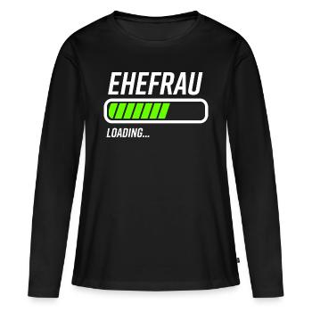 Hochzeit Heiraten Ehe Ehefrau - Frauen Premium Bio Langarmshirt - Schwarz - Vorne - Julia (174cm)
