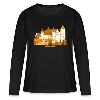 Château d’Ingolstadt Haute-Bavière Musée de l’armée du Danube - T-shirt manches longues Premium bio Femme - noir - Devant - Julia (174cm)