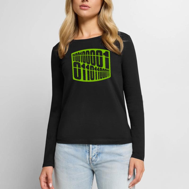 Binary Code Program Language Women's Premium Organic Long Sleeve Shirt