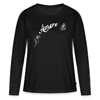 Amore To be happy in your life, take yourself - Women's Premium Organic Long Sleeve Shirt - black - Front - Julia (174cm)