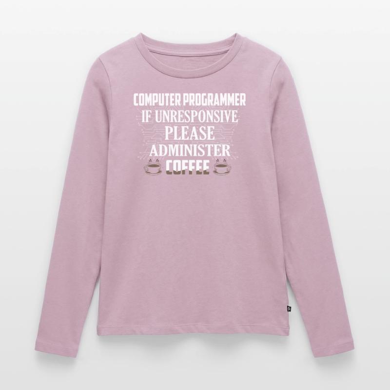 Logiciel de codage de programmeur informatique T-shirt manches longues Premium bio Femme