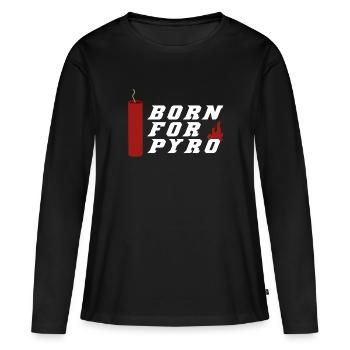 Born for Pyro - Women's Premium Organic Long Sleeve Shirt - black - Front - Julia (174cm)