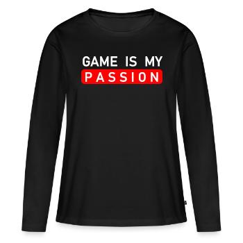 Jeu PC de jeu - T-shirt manches longues Premium bio Femme - noir - Devant - Julia (174cm)