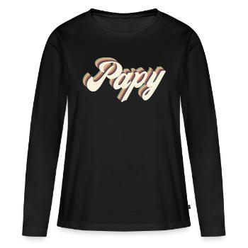 Vintage Opa - Frauen Premium Bio Langarmshirt - Schwarz - Vorne - Julia (174cm)
