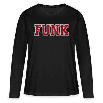 Funk Grand - T-shirt manches longues Premium bio Femme - noir - Devant - Julia (174cm)