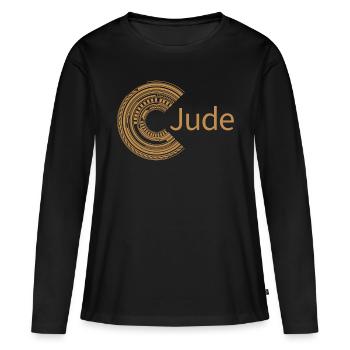 Für Jude - Frauen Premium Bio Langarmshirt - Schwarz - Vorne - Julia (174cm)