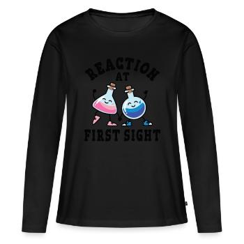 Chemical reaction at first sight - Women's Premium Organic Long Sleeve Shirt - black - Front - Julia (174cm)