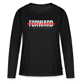 ONLY FORWARD - Women's Premium Organic Long Sleeve Shirt - black - Front - Julia (174cm)