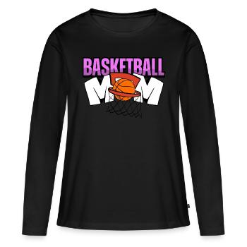 Basketball Mom - Women's Premium Organic Long Sleeve Shirt - black - Front - Julia (174cm)