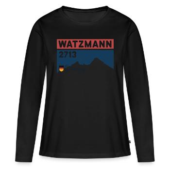 Watzmann traversant la randonnée en montagne de Berchtesgaden - T-shirt manches longues Premium bio Femme - noir - Devant - Julia (174cm)