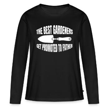 Jardin cadeau jardinier verger jardinier amateur - T-shirt manches longues Premium bio Femme - noir - Devant - Julia (174cm)