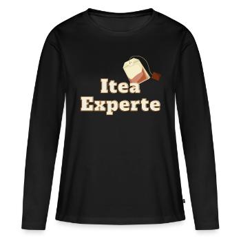 Itea Experte - Frauen Premium Bio Langarmshirt - Schwarz - Vorne - Julia (174cm)