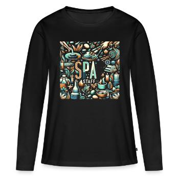 Personnel du spa 7 - T-shirt manches longues Premium bio Femme - noir - Devant - Julia (174cm)