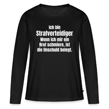 Strafverteidiger - Frauen Premium Bio Langarmshirt - Schwarz - Vorne - Julia (174cm)
