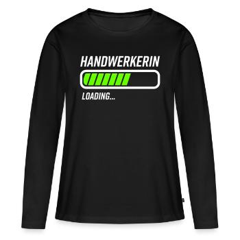 Handwerkerin - Frauen Premium Bio Langarmshirt - Schwarz - Vorne - Julia (174cm)