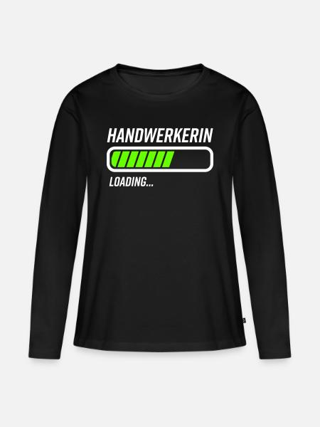 Handwerkerin - Frauen Premium Bio Langarmshirt - Schwarz