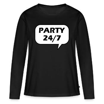 Célébration de vingt-quatre sept - T-shirt manches longues Premium bio Femme - noir - Devant - Julia (174cm)