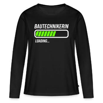 Bautechnikerin Bautechnik Loading Ladebalken - Frauen Premium Bio Langarmshirt - Schwarz - Vorne - Julia (174cm)