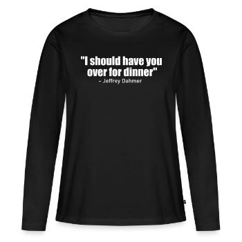 Citation de tueur en série - T-shirt manches longues Premium bio Femme - noir - Devant - Julia (174cm)