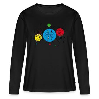 Astraler Tanz - Frauen Premium Bio Langarmshirt - Schwarz - Vorne - Julia (174cm)