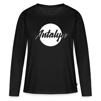 Antalya - T-shirt manches longues Premium bio Femme - noir - Devant - Julia (174cm)