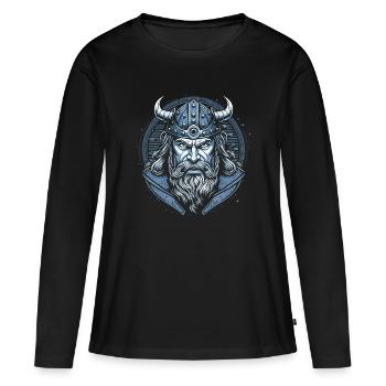 Viking warriors - Women's Premium Organic Long Sleeve Shirt - black - Front - Julia (174cm)