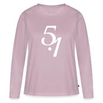 Human Design 5/1 Profil - Frauen Premium Bio Langarmshirt - Altrosa - Vorne - Julia (174cm)