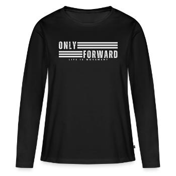 ONLY FORWARD - Women's Premium Organic Long Sleeve Shirt - black - Front - Julia (174cm)