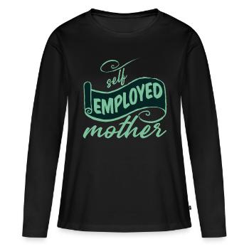 Mère indépendante 2 - T-shirt manches longues Premium bio Femme - noir - Devant - Julia (174cm)