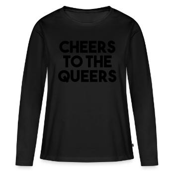 VIVE LES QUEERS - T-shirt manches longues Premium bio Femme - noir - Devant - Julia (174cm)