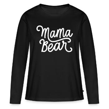 Mama bear - T-shirt manches longues Premium bio Femme - noir - Devant - Julia (174cm)