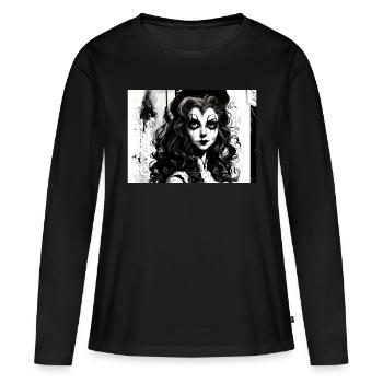 Alice #5 - Women's Premium Organic Long Sleeve Shirt - black - Front - Julia (174cm)